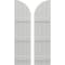 Ekena Millwork Americraft 4-Board (3 Batten) Wood Joined Board-n-Batten Shutters w/ Arch Top, ARW401BQ414X77STH, PR ARW401BQ414X77STH - alternate 1